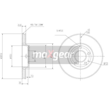 Klocki + tarcze przód maxgear AUDI A4 B6 288 mm