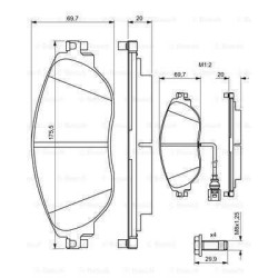 Klocki hamulcowe przód Bosch SEAT ALHAMBRA II 2 314 mm