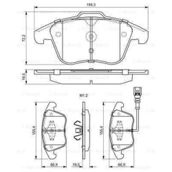 Klocki hamulcowe przód Bosch VW SHARAN II 2 7N 312 mm