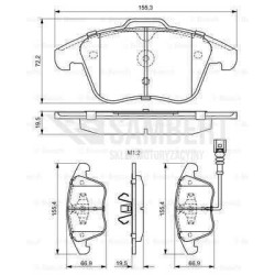 Klocki hamulcowe przód Bosch AUDI Q3 (8U)