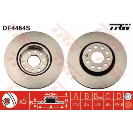 Klocki + tarcze przód trw SKODA KODIAQ 312 mm