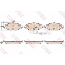 Klocki + tarcze przód trw VW TOURAN II 2 5T1 312 mm