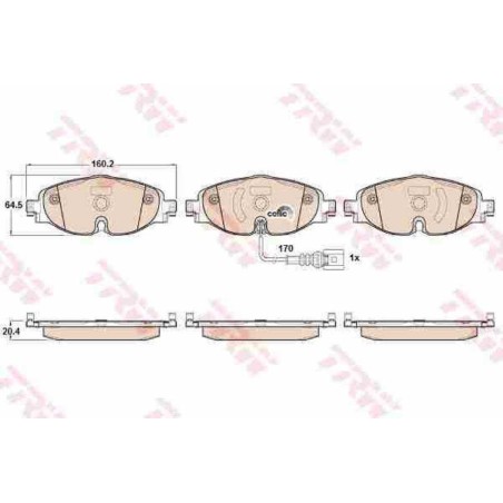 Klocki + tarcze przód trw VW TOURAN II 2 5T1 312 mm