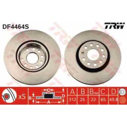 Klocki + tarcze przód trw SKODA OCTAVIA III 3 312 mm