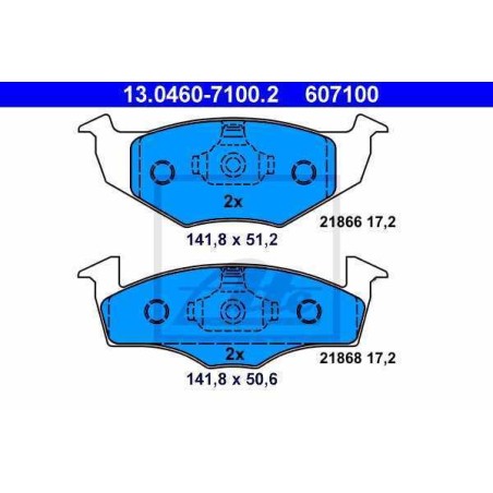 Klocki hamulcowe przód ATE VW POLO 4 IV 9N 239 mm