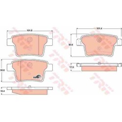 Klocki hamulcowe tył TRW FORD MONDEO MK3 III 3 od 10.2004