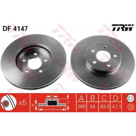 Klocki + tarcze przód trw FORD MONDEO MK3 III 3