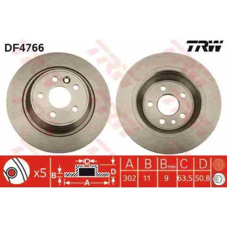 Klocki + tarcze hamulcowe tył trw FORD MONDEO 4 IV MK4