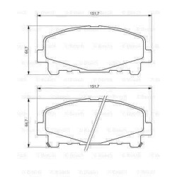 Klocki hamulcowe przód Bosch HONDA ACCORD VIII 8 320 mm