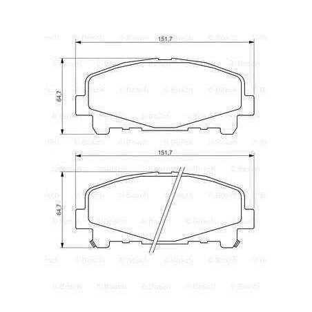 Klocki hamulcowe przód Bosch HONDA ACCORD VIII 8 320 mm