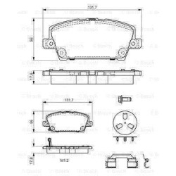 Klocki hamulcowe przód Bosch HONDA CIVIC VIII 8 ufo