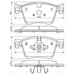 Klocki hamulcowe przód Bosch CITROEN C4 PICASSO II 2