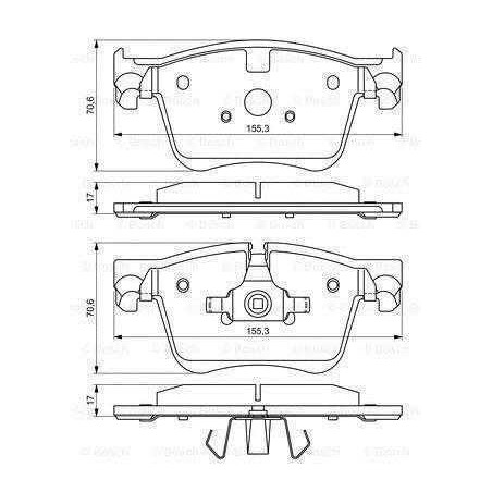 Klocki hamulcowe przód Bosch CITROEN C4 PICASSO II 2