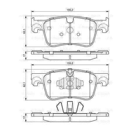 Klocki hamulcowe przód Bosch CITROEN C4 PICASSO II 2