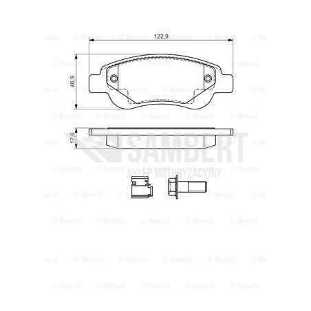 Klocki hamulcowe przód bosch CITROEN C1 I 1