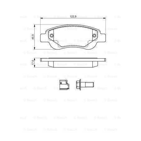Klocki hamulcowe przód bosch PEUGEOT 107