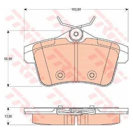 Klocki hamulcowe tył TRW PEUGEOT 5008 I 1
