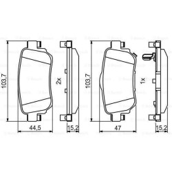 Klocki hamulcowe tył bosch RENAULT KADJAR