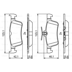 Klocki hamulcowe tył bosch PEUGEOT 308 II 2