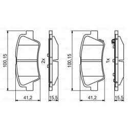 Klocki hamulcowe tył bosch HYUNDAI I30 II 2 GD