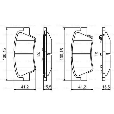 Klocki hamulcowe tył bosch HYUNDAI I30 II 2 GD