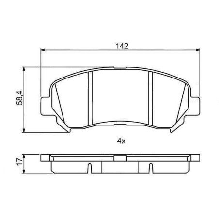 Klocki hamulcowe przód kraft NISSAN QASHQAI 1 I J10