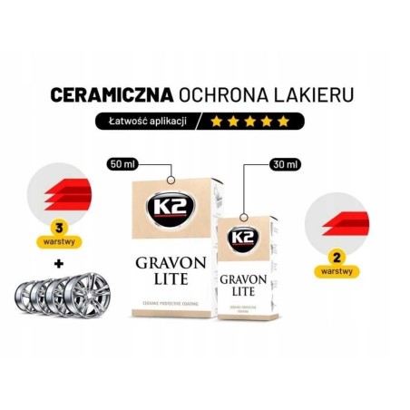 K2 GRAVON LITE Powłoka ceramiczna ochrona lakieru