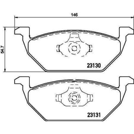 Klocki hamulcowe przód hella VOLKSWAGEN GOLF IV 4