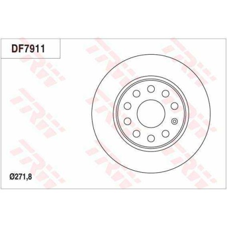 Klocki tarcze tył TRW AUDI A1 8X1 8XA 272 mm