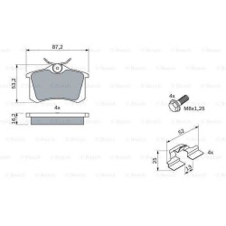 Klocki hamulcowe tył Bosch AUDI A4 B6