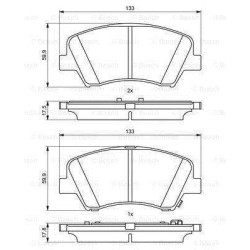 Klocki hamulcowe przód bosch HYUNDAI i30 II 2 GD