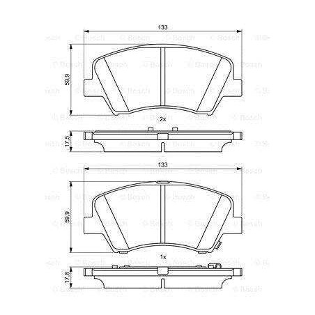 Klocki hamulcowe przód bosch HYUNDAI i30 II 2 GD