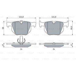 Klocki hamulcowe tył Bosch BMW SERII 5 E60 E61