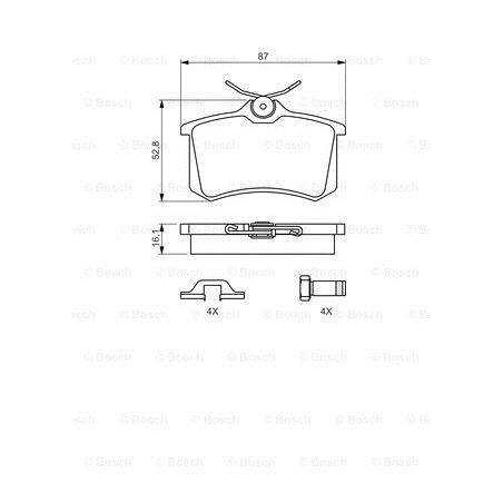 Klocki hamulcowe tył Bosch AUDI Q2