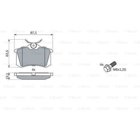 Klocki hamulcowe tył Bosch CITROEN C8