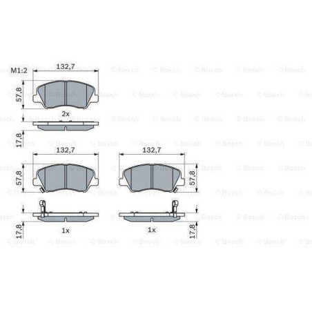 Klocki hamulcowe przód bosch KIA RIO III 3 UB