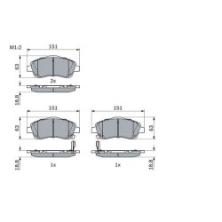 Klocki przód bosch TOYOTA AVENSIS II 2 T25