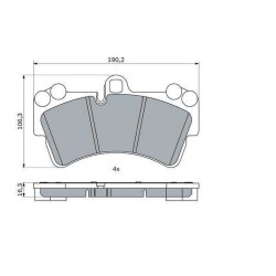 Klocki hamulcowe przód bosch AUDI Q7 I 1 4L 350 mm