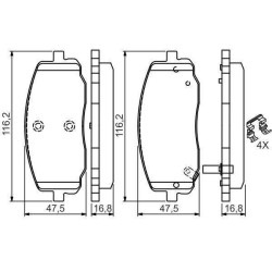 Klocki + tarcze przód bosch HYUNDAI i10 I 1 PA