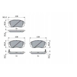 Klocki hamulcowe przód bosch HYUNDAI ix35