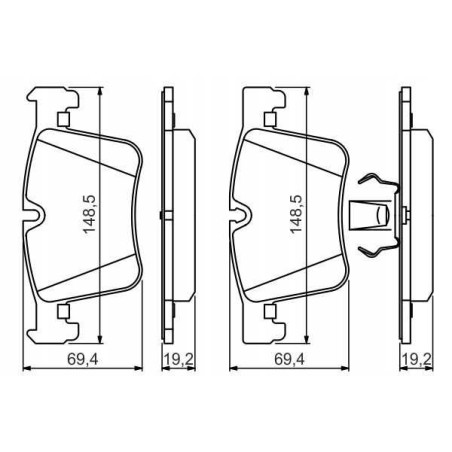 Klocki hamulcowe przód bosch BMW SERII 1 F20 F21