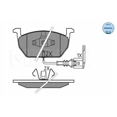 Klocki przód meyle AUDI A3 III 3 8V1 8VA 276 mm