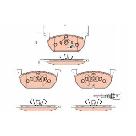 Klocki przód TRW AUDI A3 III 3 8V1 8VA 276 mm