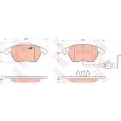 Klocki tarcze przód trw VW POLO V 5 6R 288 mm