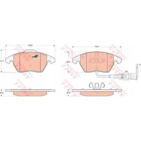 Klocki tarcze przód trw VW POLO V 5 6R 288 mm