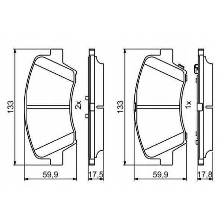 Klocki + tarcze przód bosch HYUNDAI i30 II 2 GD