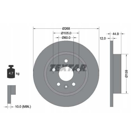 Klocki + tarcze tył CHEVROLET AVEO II 2 T300 268mm