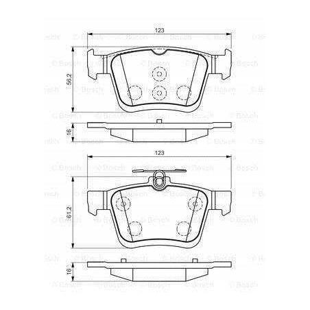 Klocki tył Bosch VW TOURAN II 2 5T1 272 mm