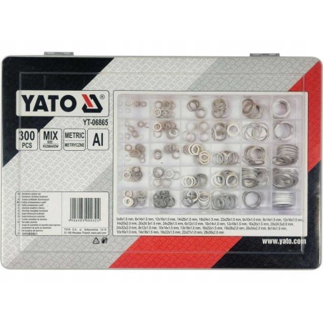 YATO YT-06865 Podkładki aluminiowe zestaw 300 szt.