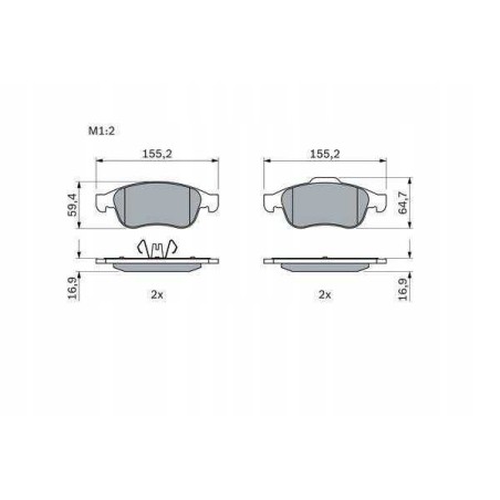 Klocki hamulcowe przód bosch RENAULT SCENIC III 3